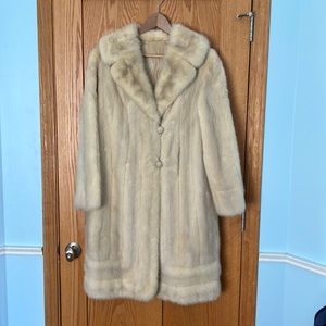 Mink fur vintage car coat